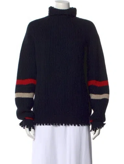 Pre-owned Zadig & Voltaire Turtleneck Sweater In Blue