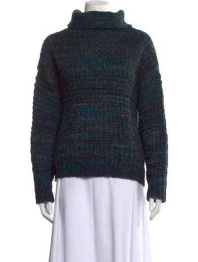 Pre-owned Zadig & Voltaire Turtleneck Sweater In Blue/metallic