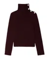Zadig & Voltaire Turtleneck Sweater In Burgundy