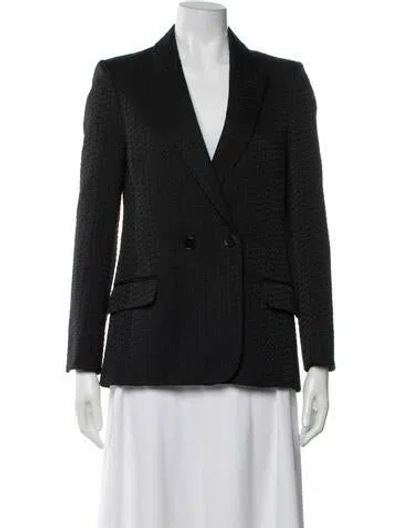 Pre-owned Zadig & Voltaire Tweed Pattern Blazer In Black