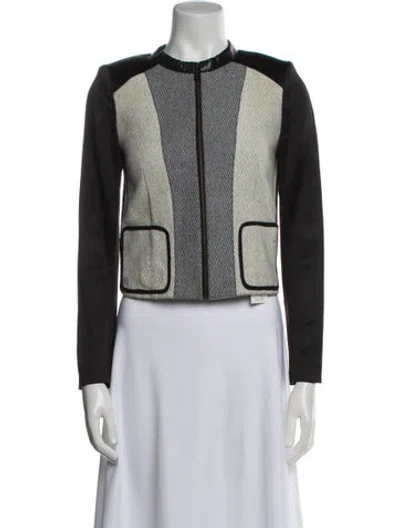 Pre-owned Zadig & Voltaire Tweed Pattern Evening Jacket In Black
