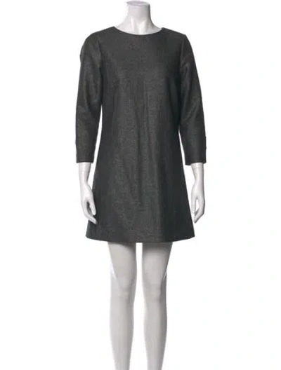 Pre-owned Zadig & Voltaire Tweed Pattern Mini Dress In Gray
