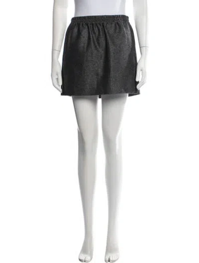 Pre-owned Zadig & Voltaire Tweed Pattern Mini Skirt In Black