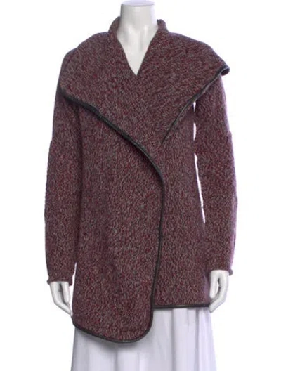 Pre-owned Zadig & Voltaire Tweed Pattern Open Front Sweater In Multi