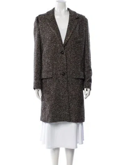 Pre-owned Zadig & Voltaire Tweed Tweed Pattern Coat In Neutral
