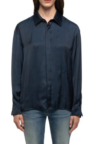 Zadig & Voltaire Tyrica Satin Shirt In Black