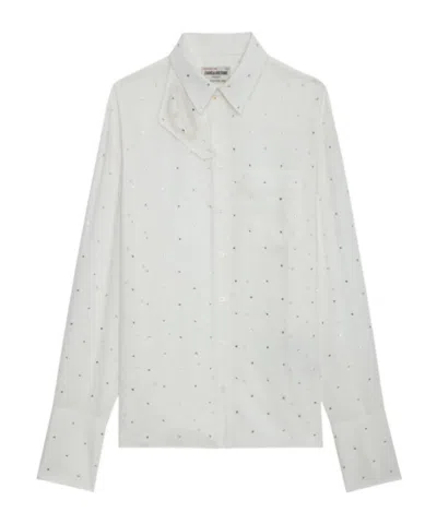 Zadig & Voltaire Tyrone Silk Shirt In White