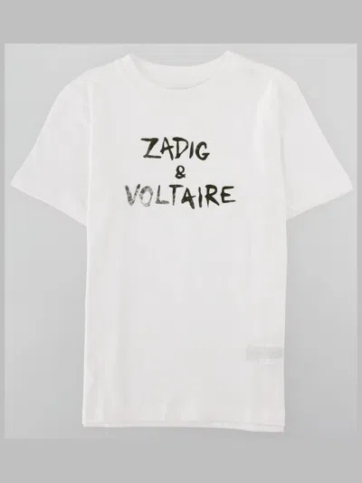 Zadig & Voltaire Unisex Kids 100% Cotton T-shirt In Yellow