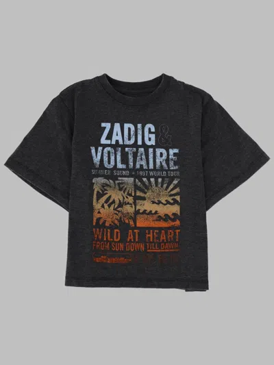 Zadig & Voltaire Unisex Kids Cotton-blend Graphic T-shirt In Black