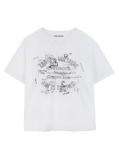 Zadig & Voltaire Unisex Kids Mini T-shirt In White
