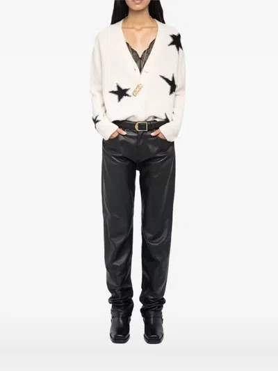 Zadig & Voltaire Star Button Cardigan In White