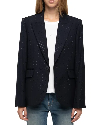 Zadig & Voltaire Valse Tailleur Embellished Blazer In Yellow