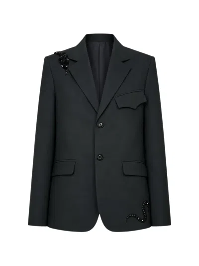 Zadig & Voltaire Vanille Crystal-embellished Single-breasted Blazer In Black