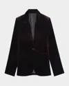 Zadig & Voltaire Vavy Velvet Blazer In Brown