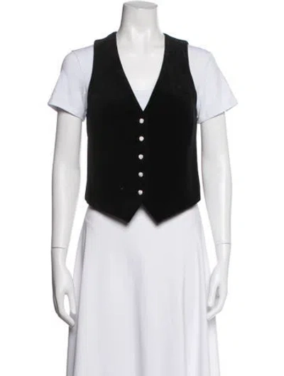 Pre-owned Zadig & Voltaire Velour Vest In Black