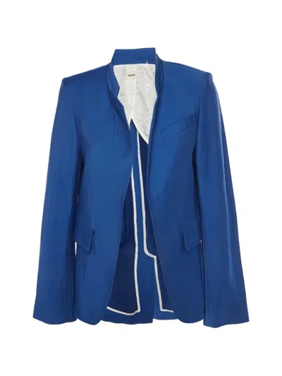 Pre-owned Zadig & Voltaire Very Blazer In Blue