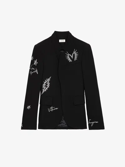 Zadig & Voltaire Very Diamanté Blazer In Multi