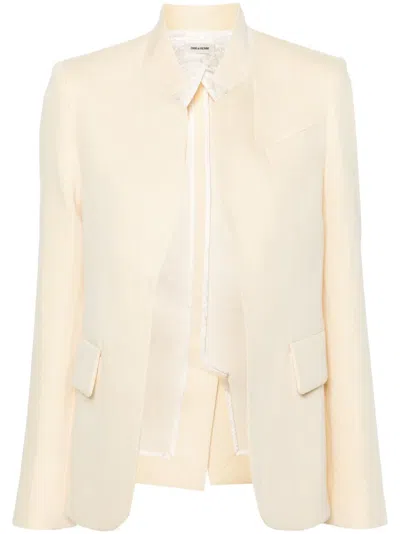 Zadig & Voltaire Very Lurex Single-breasted Blazer In Gelb