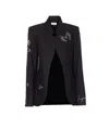 Zadig & Voltaire Chic Open Silhouette Long Sleeve Jacket In Black