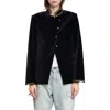 Zadig & Voltaire Verysa Brocade Collar Velveteen Jacket In Black