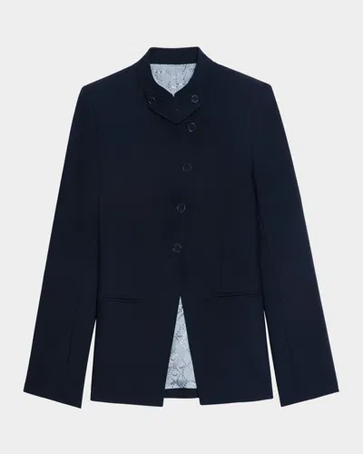 Zadig & Voltaire Verysa Tailored Blazer In Blue