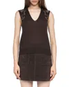 Zadig & Voltaire Vicky Cp Western Strass Sweater In Brown