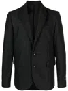 Zadig & Voltaire Viks Striped Single-breasted Blazer In Grey