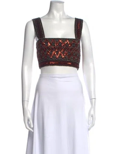 Pre-owned Zadig & Voltaire Vintage Graphic Print Crop Top In Black