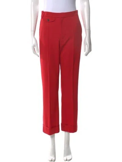 Pre-owned Zadig & Voltaire Vintage Wide Leg Pants In Red