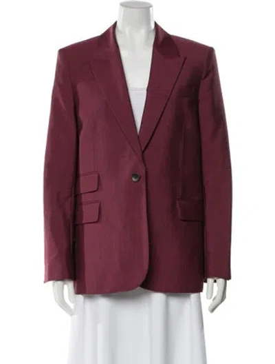 Pre-owned Zadig & Voltaire Virgin Wool Blazer In Burgundy