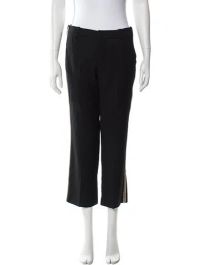 Pre-owned Zadig & Voltaire Virgin Wool Straight Leg Pants In Black