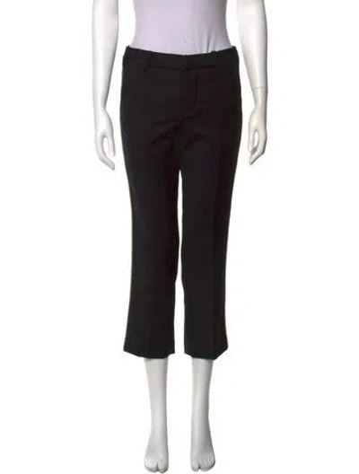 Pre-owned Zadig & Voltaire Virgin Wool Straight Leg Pants In Black