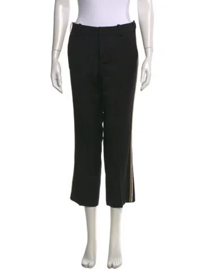 Pre-owned Zadig & Voltaire Virgin Wool Straight Leg Pants In Black