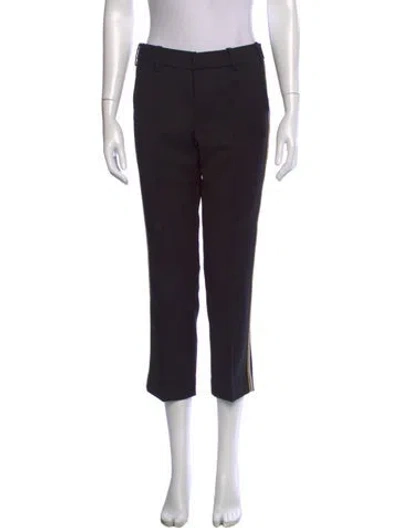 Pre-owned Zadig & Voltaire Virgin Wool Straight Leg Pants In Black