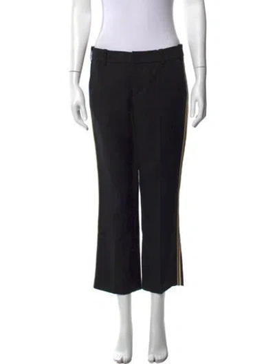 Pre-owned Zadig & Voltaire Virgin Wool Straight Leg Pants In Black