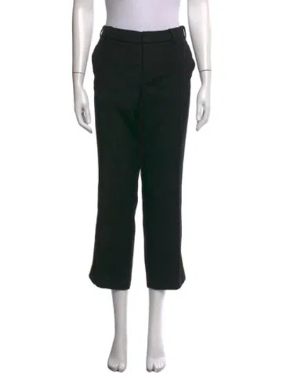 Pre-owned Zadig & Voltaire Virgin Wool Straight Leg Pants In Black