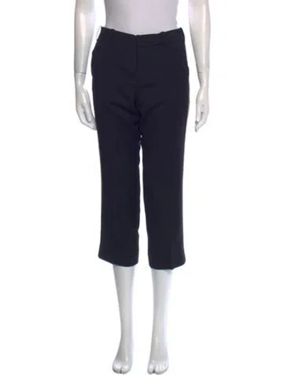 Pre-owned Zadig & Voltaire Virgin Wool Straight Leg Pants In Blue