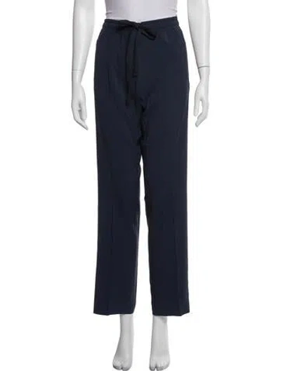 Pre-owned Zadig & Voltaire Virgin Wool Straight Leg Pants In Blue