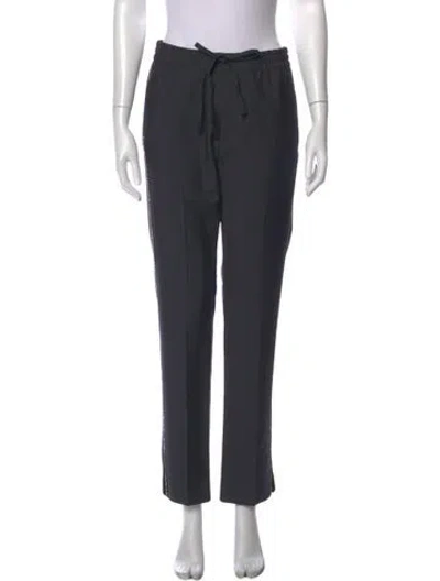 Pre-owned Zadig & Voltaire Virgin Wool Straight Leg Pants In Gray