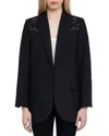 Zadig & Voltaire Viva Strass Western Blazer In Black