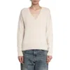Zadig & Voltaire Vivi Elbow Patch Wool & Cashmere Sweater In White