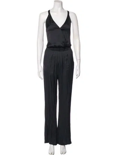 Pre-owned Zadig & Voltaire V-neck Jumpsuit In Black
