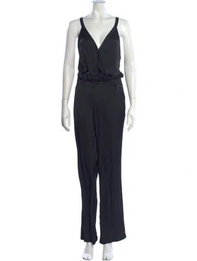 Pre-owned Zadig & Voltaire V-neck Jumpsuit In Black