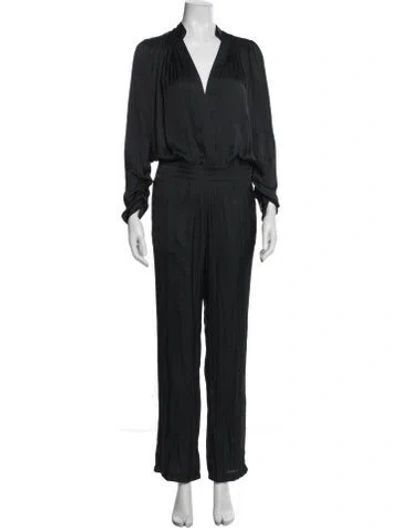 Pre-owned Zadig & Voltaire V-neck Jumpsuit In Blue