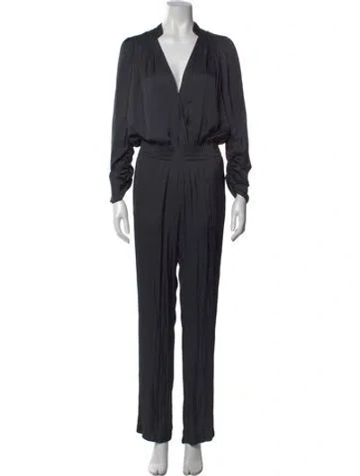 Pre-owned Zadig & Voltaire V-neck Jumpsuit In Gray
