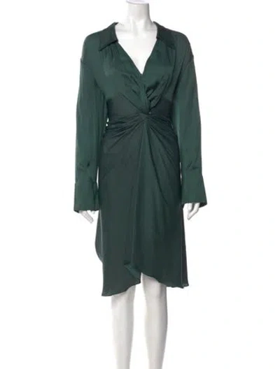 Pre-owned Zadig & Voltaire V-neck Knee-length Dress In Green