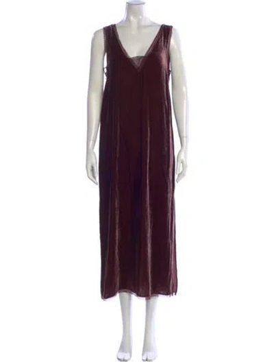 Pre-owned Zadig & Voltaire V-neck Long Dress W/ Tags In Purple