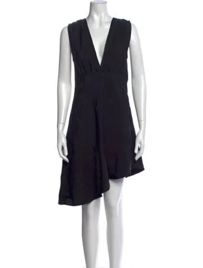 Pre-owned Zadig & Voltaire V-neck Mini Dress In Black