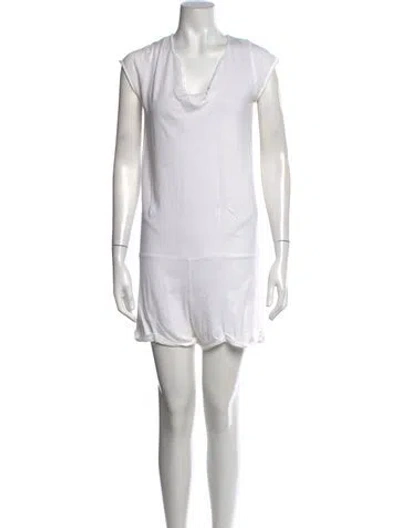 Pre-owned Zadig & Voltaire V-neck Romper In White