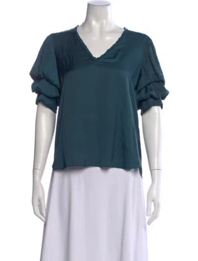 Pre-owned Zadig & Voltaire V-neck Short Sleeve Blouse